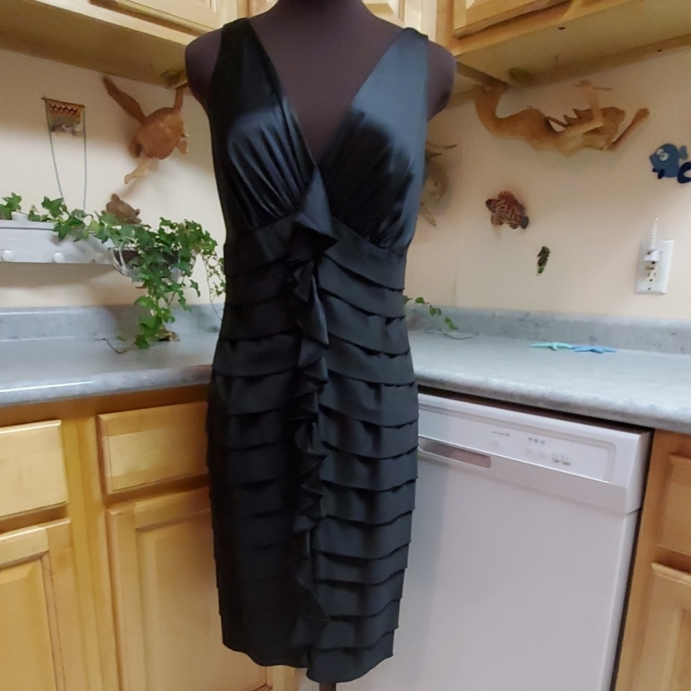 Jones New York Layered Silk Formal Party Dress 8